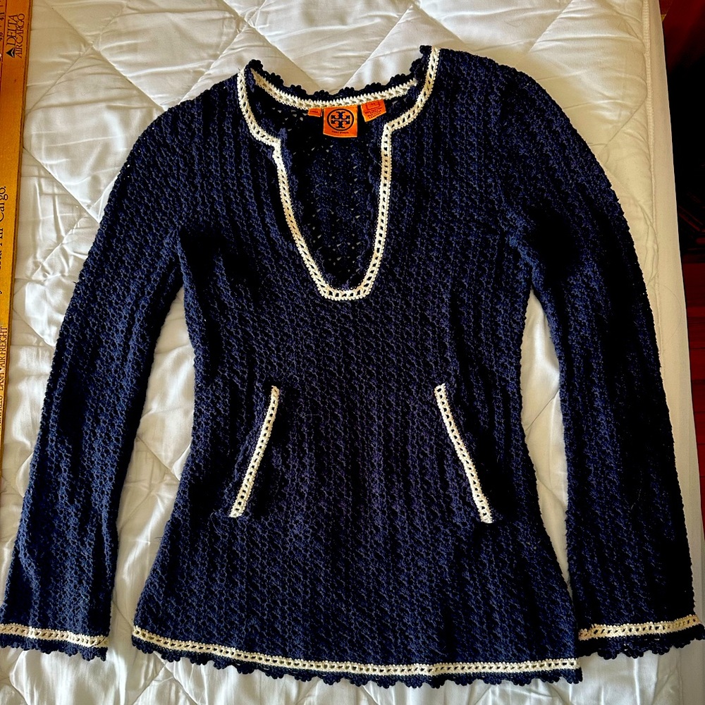 Tory Burch style no. 13073101 crochet tunic